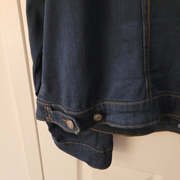 Dark Denim Jean Jacket Size 16 - Picture 4 of 7